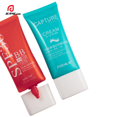 35mm Diameter Oval Whitening Suncreen Cream Packaging 40ml 50ml Cosmerics Flat Container Plastic Tube with Oval Screw Cap