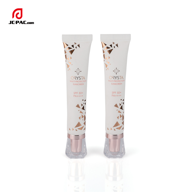 20ml Matte White Plastic Tube with Acrylic Cap Empty Soft Tube For Sunscreen Cream