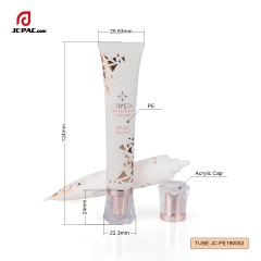 20ml Matte White Plastic Tube with Acrylic Cap Empty Soft Tube For Sunscreen Cream