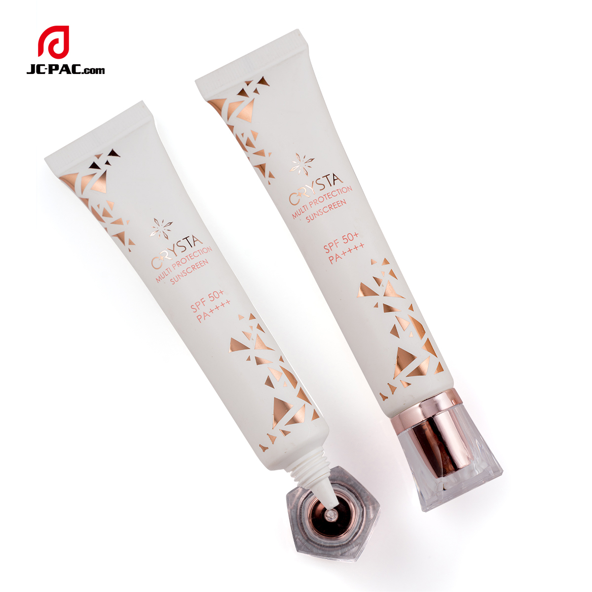 20ml Matte White Plastic Tube with Acrylic Cap Empty Soft Tube For Sunscreen Cream