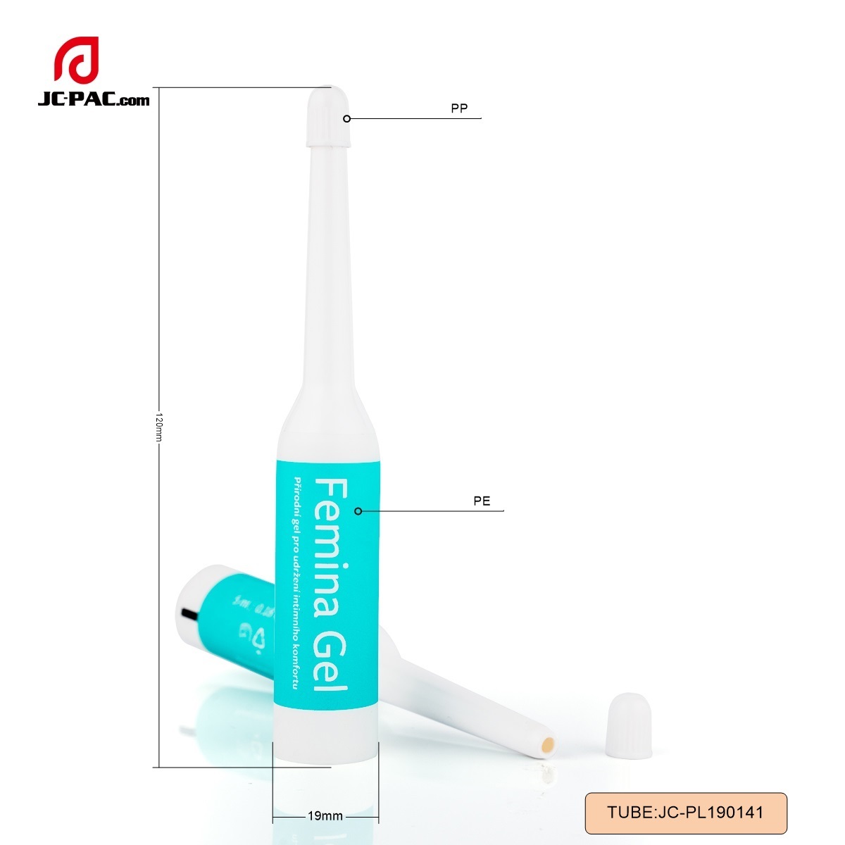 Diameter 19mm  long nozzle tube, 10ml Lubricant Gel Tube