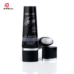 35mm Diameter BEAUTY BALM BB Cream Packaging 30ml Super Flat Squeeze Plastic Tube Cosmetics Packaging with Oval Cap