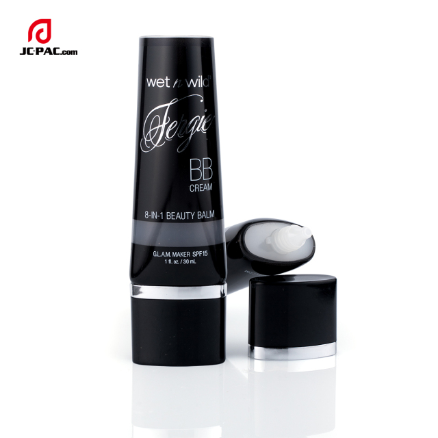 35mm Diameter BEAUTY BALM BB Cream Packaging 30ml Super Flat Squeeze Plastic Tube Cosmetics Packaging with Oval Cap