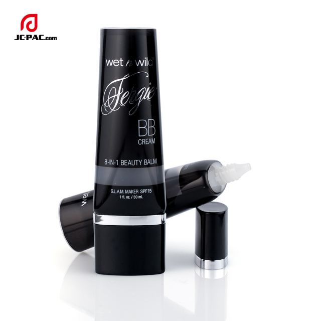 35mm Diameter BEAUTY BALM BB Cream Packaging 30ml Super Flat Squeeze Plastic Tube Cosmetics Packaging with Oval Cap