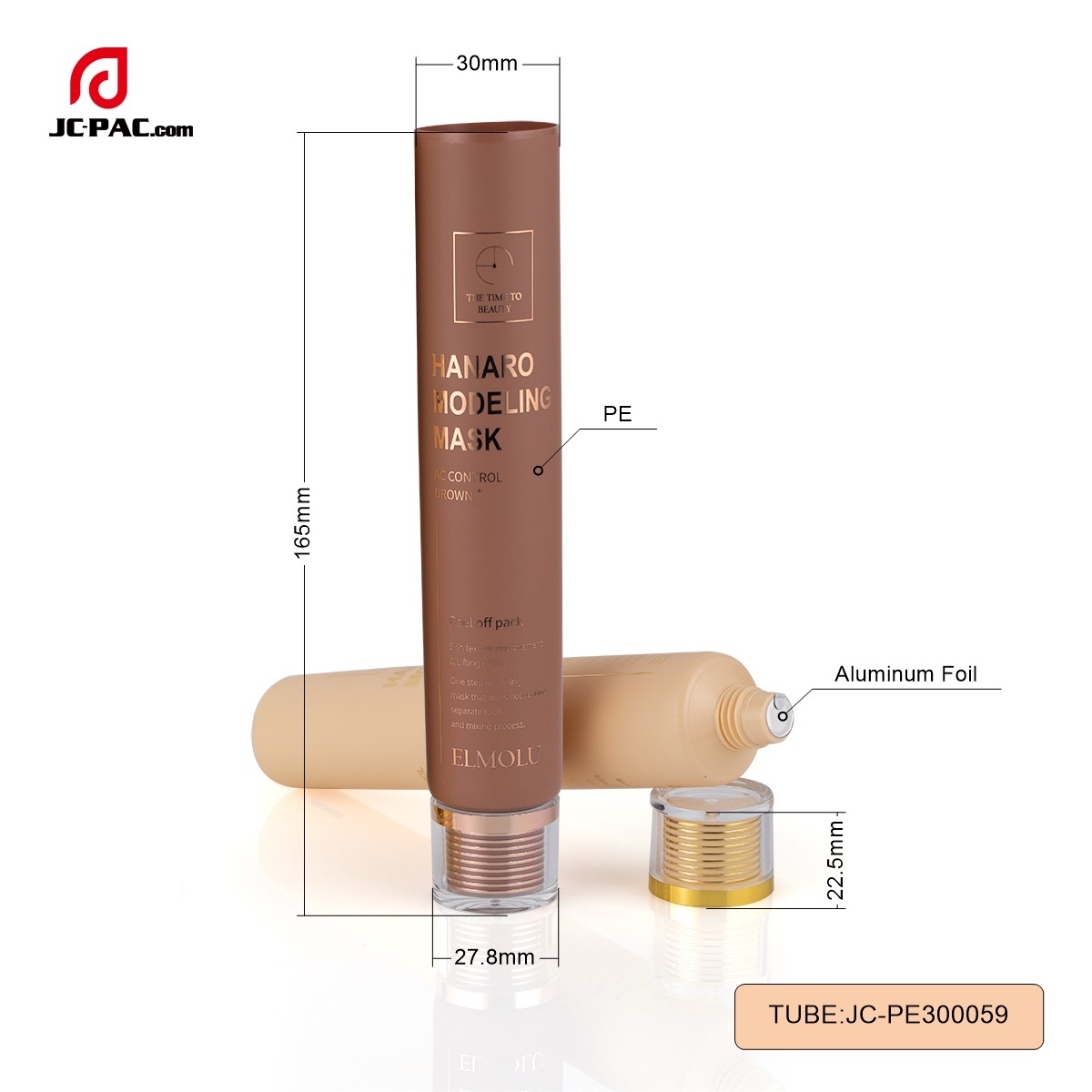 30mm Diameter Facial Cream Tube Packaging Set with Hot Stamping Printing Acrylic Screw Cap
