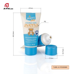 30mm Diameter 30ml Lotion Cream Tube Packaging with Screw on Cap PE Soft Cosmetics Tube
