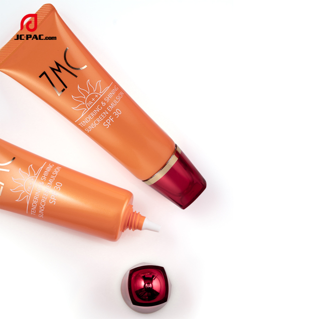 30mm Diameter SPF 30 Sunscreen Emulsion Plastic Tube with Nozzle Acrylic Cap