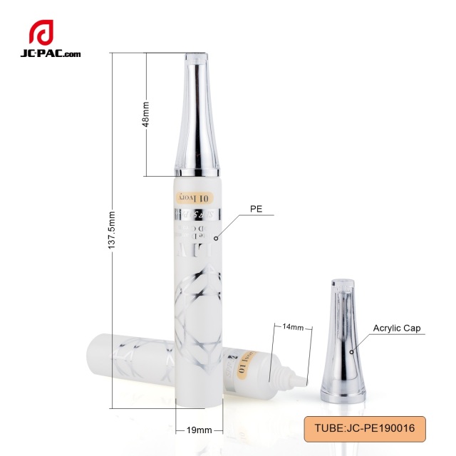 15ml Eye Cream Tube With Acrylic Cap Empty Plastic Tube With Nozzle Applicator