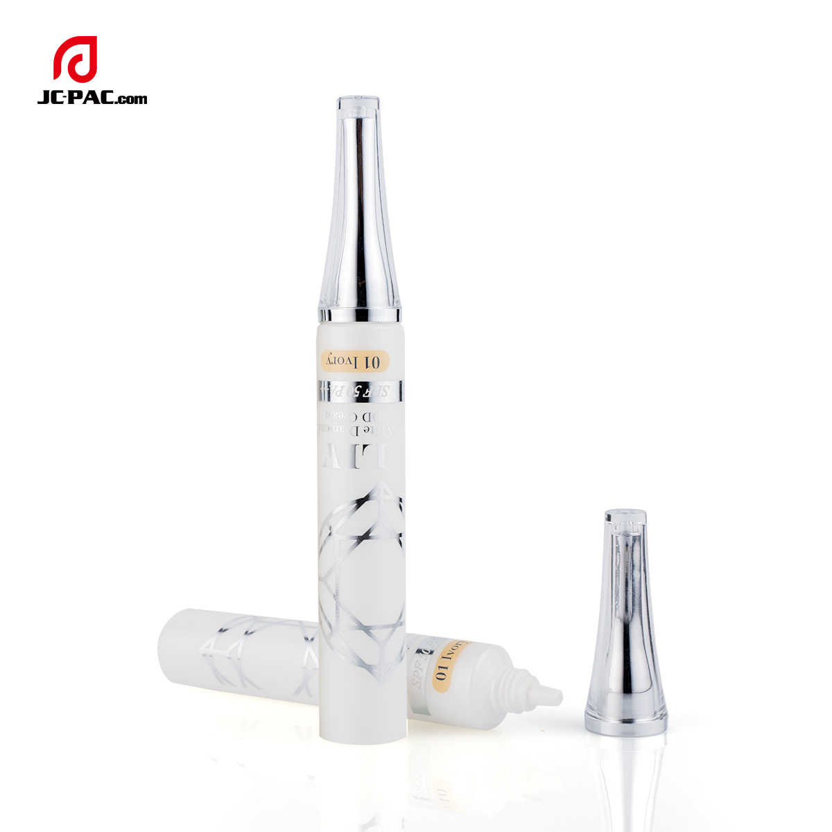 15ml Eye Cream Tube With Acrylic Cap Empty Plastic Tube With Nozzle Applicator