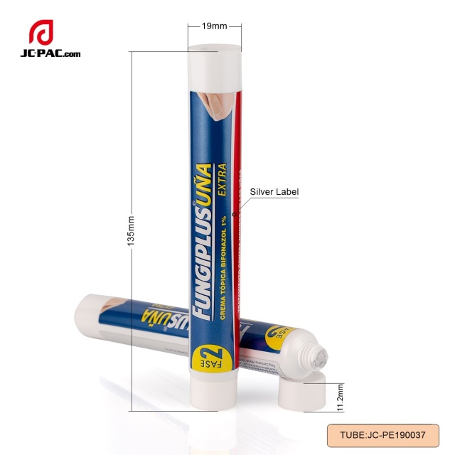20ml Plastic Tube With Silver Label Empty Cosmetic Packaging Tube With Screw Cap
