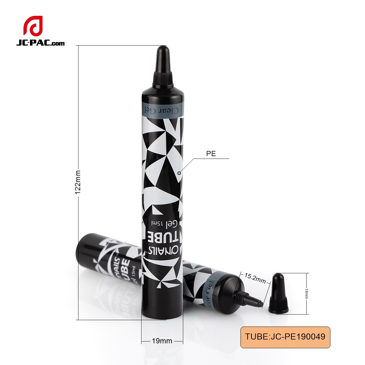 15ml Scar Repair Gel Tube Empty Soft Tube with Nozzle Cap