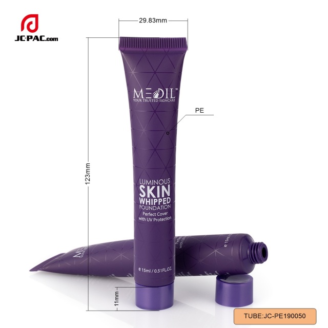 15ml Cosmetic Plastic Tube with Screw Cap Silk Screen Printing Empty Soft Tube For Eye Serum