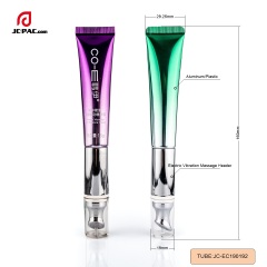Cosmetic Tubes 15ml 20ml Empty Eye Cream Electric Zinc Alloy Eye Serum Tube Massage Tube With Applicator