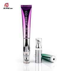 Cosmetic Tubes 15ml 20ml Empty Eye Cream Electric Zinc Alloy Eye Serum Tube Massage Tube With Applicator
