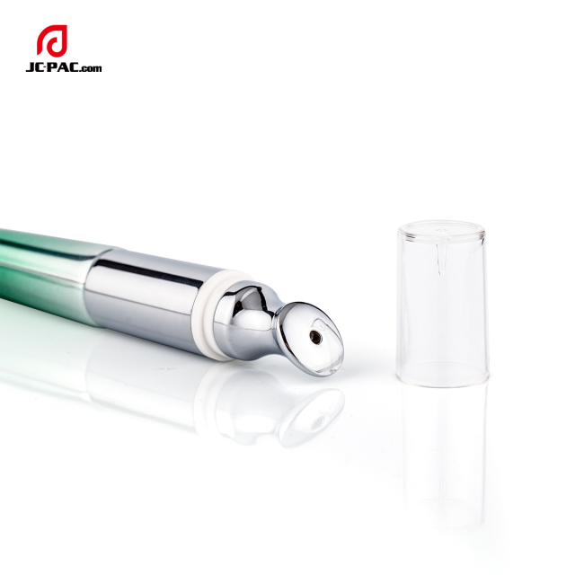 Cosmetic Tubes 15ml 20ml Empty Eye Cream Electric Zinc Alloy Eye Serum Tube Massage Tube With Applicator