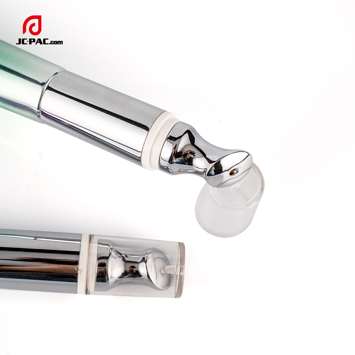 Cosmetic Tubes 15ml 20ml Empty Eye Cream Electric Zinc Alloy Eye Serum Tube Massage Tube With Applicator