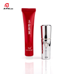 Custom Eye Cream Cosmetic Squeeze Tube 20ml PE Soft Tube With Vibrative Massage Applicator Metal Ceramics Eye Cream Tube Packaging