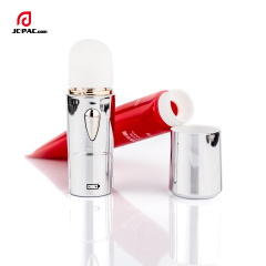 Custom Eye Cream Cosmetic Squeeze Tube 20ml PE Soft Tube With Vibrative Massage Applicator Metal Ceramics Eye Cream Tube Packaging