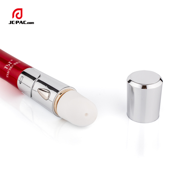 Custom Eye Cream Cosmetic Squeeze Tube 20ml PE Soft Tube With Vibrative Massage Applicator Metal Ceramics Eye Cream Tube Packaging