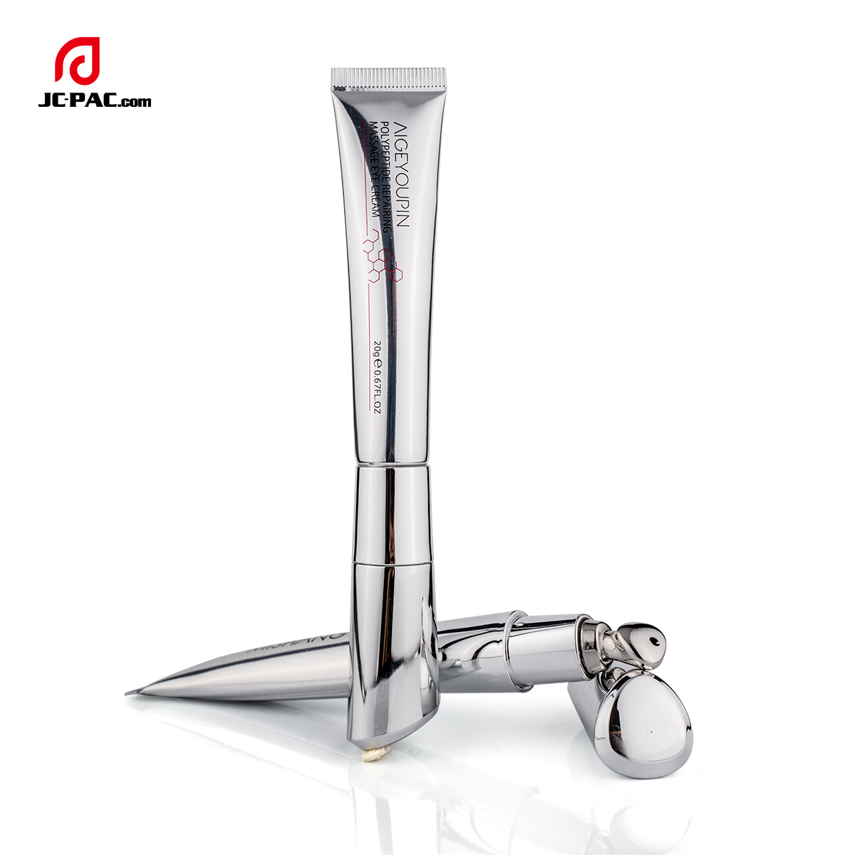 15g 50g Custom Eye Cream Massage Tube Cosmetic Serum Packaging Container Soft Plastic Squeeze Tubes With Metal Applicator
