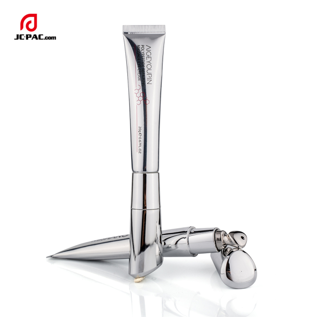 15g 50g Custom Eye Cream Massage Tube Cosmetic Serum Packaging Container Soft Plastic Squeeze Tubes With Metal Applicator