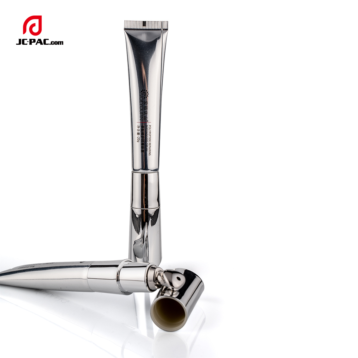 15g 50g Custom Eye Cream Massage Tube Cosmetic Serum Packaging Container Soft Plastic Squeeze Tubes With Metal Applicator