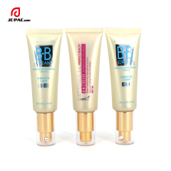 Hot Selling Soft Aluminium Cosmetic Tube Packaging with Pump for Eye Cream BB CC Sunscreen Foundation Labeling Surface Handling