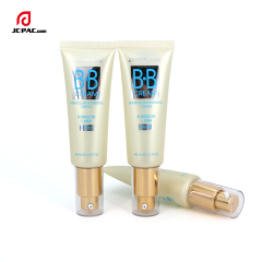 Hot Selling Soft Aluminium Cosmetic Tube Packaging with Pump for Eye Cream BB CC Sunscreen Foundation Labeling Surface Handling