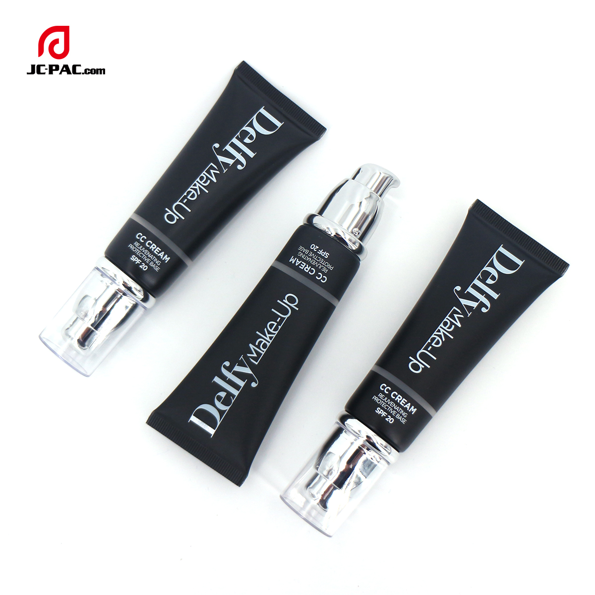 New Arrival 30ml~60ml Plastic Airless sunscreen Tube with Lotion Pump BB Cream for Cosmetic Squeeze Packaging PE Blacke Tube