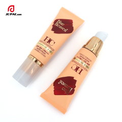 Customized Cosmetic Vacuum Pump Tube Empty Facial Cleanser Sample Tube BB Cream Liquid Foundation Tube with Pump Screen Printing