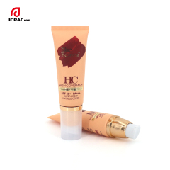 Customized Cosmetic Vacuum Pump Tube Empty Facial Cleanser Sample Tube BB Cream Liquid Foundation Tube with Pump Screen Printing