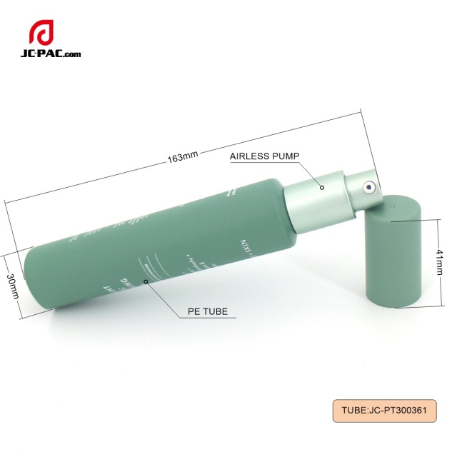 Plastic Cosmetic Airless Tube Sunscreen Hand Cream Foundation Tube Airless Pump Packaging 10ml 30ml 50ml Plastic Cosmetic Tube