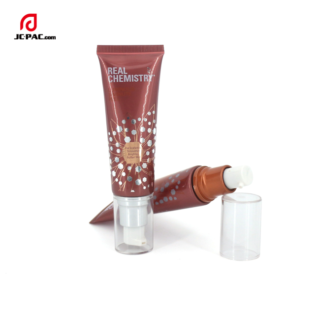 Cosmetic 30ml Plastic Tube with Airless Pump Soft Squeeze PE Foundation Tube Empty Makeup BB Cream Packaging Tubes