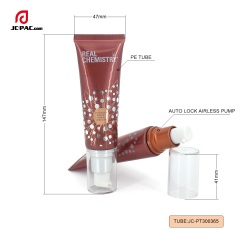 Cosmetic 30ml Plastic Tube with Airless Pump Soft Squeeze PE Foundation Tube Empty Makeup BB Cream Packaging Tubes