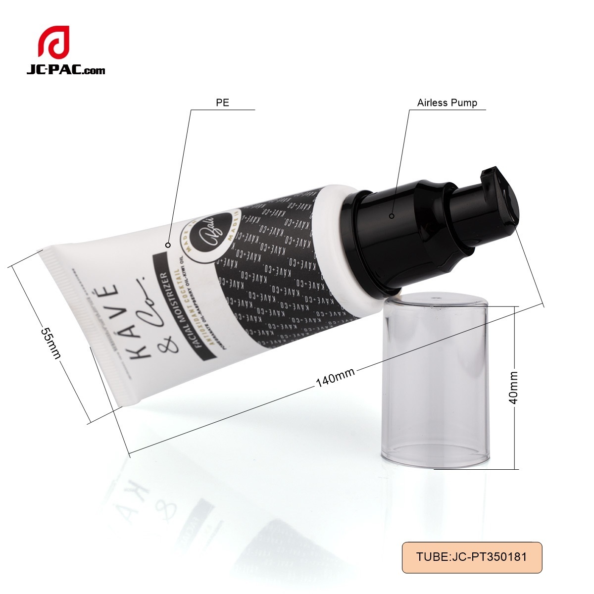 OEM 50g 60g 70g Plastic Cosmetics Airless Pump Tube Packaging Skin Care Tubes For Lotion Cream BB Cream Sunscreen