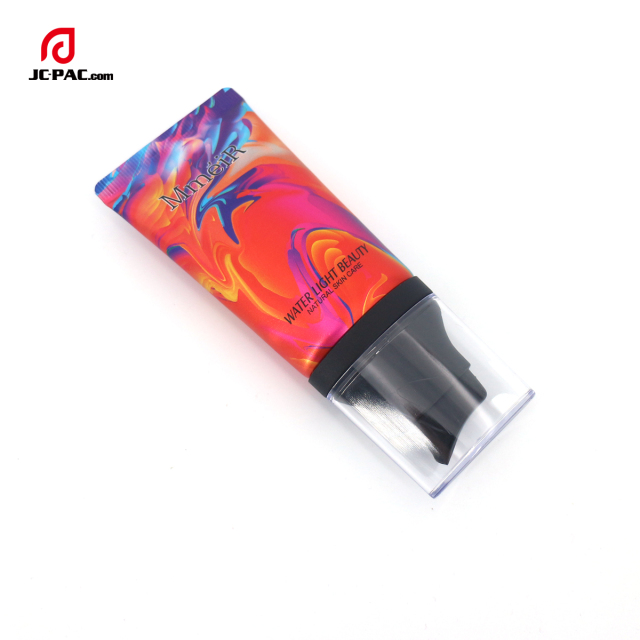 Airless Pump Tube for CC Cream Aluminum Plastic Pump Tube Manufacturer Aluminum Barrier Laminated Primer Packaging Tube 40g 50g