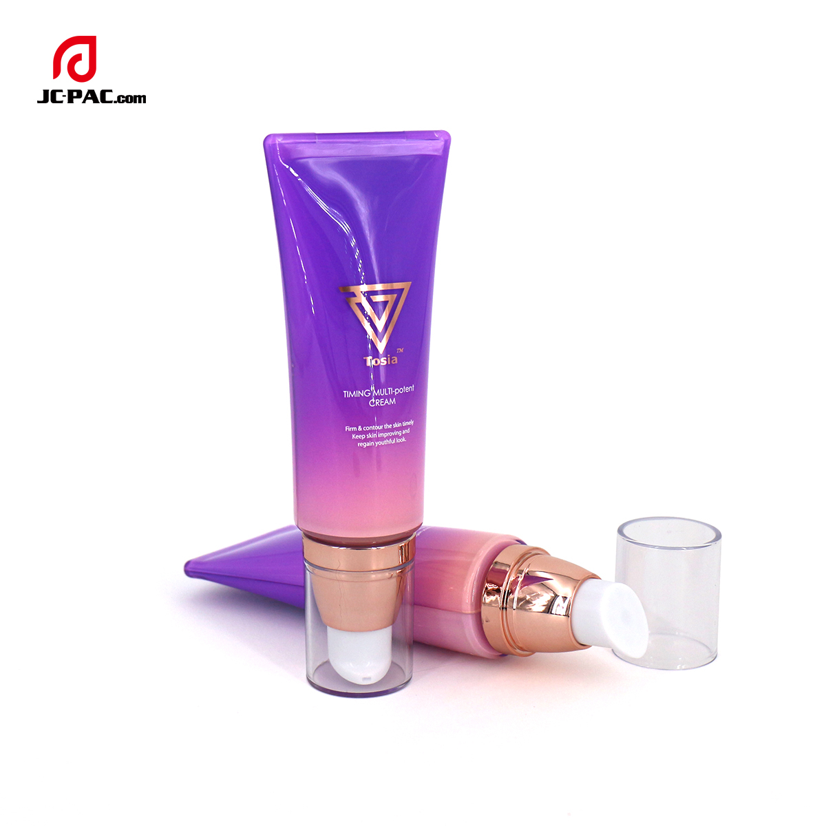 Empty Sunscreen Cream Plastic 50ml 60ml 70ml BB CC Cream Tube Airless Pump Squeeze Cosmetic Soft Tubes Face Cream Packaging