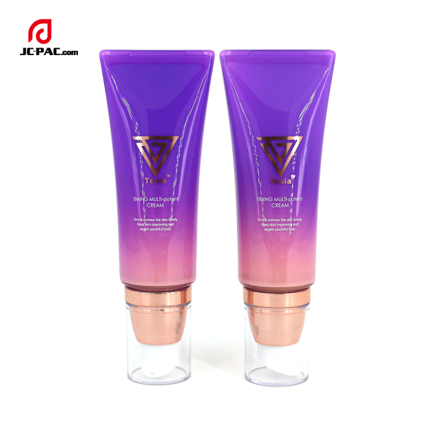 Empty Sunscreen Cream Plastic 50ml 60ml 70ml BB CC Cream Tube Airless Pump Squeeze Cosmetic Soft Tubes Face Cream Packaging