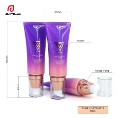 Empty Sunscreen Cream Plastic 50ml 60ml 70ml BB CC Cream Tube Airless Pump Squeeze Cosmetic Soft Tubes Face Cream Packaging