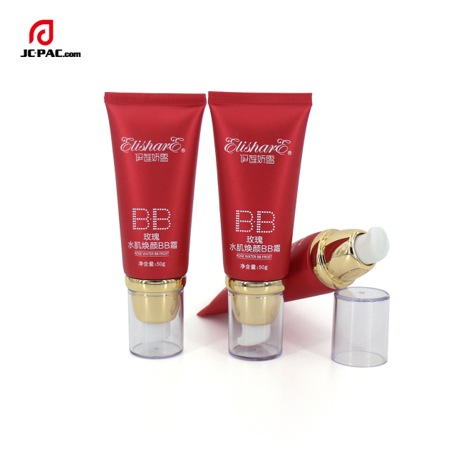 40g 50g Airless Pump EVOH Plastic Tubes Pump Tube Sunscreen Cream Cosmetic Tube for Skin Care Products Anti-acne Cream Container