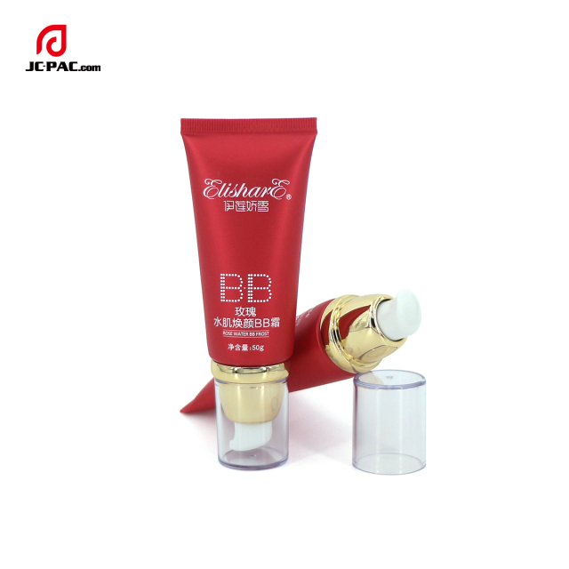 40g 50g Airless Pump EVOH Plastic Tubes Pump Tube Sunscreen Cream Cosmetic Tube for Skin Care Products Anti-acne Cream Container