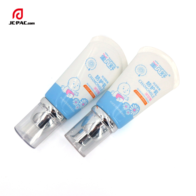 Empty Plastic 50 ml 60ml 70ml Face Cream Tube Airless Pump Squeeze Cosmetic Soft Sunscreen Tubes Cosmetic Plastic Laminated Tube