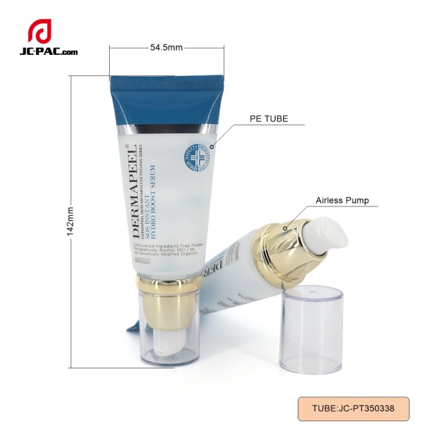 Empty Cosmetic Foundation Plastic Airless Pump Tube CC Cream Usage Primer Tube Container with Five Layer EVOH Tube