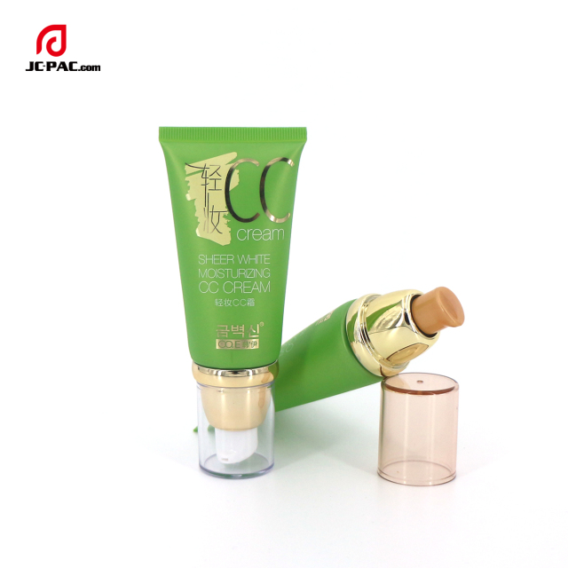 40g Cosmetic Airless EVOH 5 Layers Plastic Pump Tube with Silkscreen Printing for UV Protection Transparent Sun Cream Product