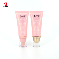 Cosmetic Airless Pump Tube 50ML Cosmetic BB CC Primer Container Concealer Tube Packaging with EVOH 5 Layer Material
