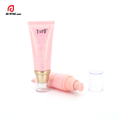 Cosmetic Airless Pump Tube 50ML Cosmetic BB CC Primer Container Concealer Tube Packaging with EVOH 5 Layer Material