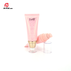 Cosmetic Airless Pump Tube 50ML Cosmetic BB CC Primer Container Concealer Tube Packaging with EVOH 5 Layer Material