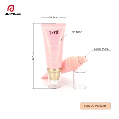 Cosmetic Airless Pump Tube 50ML Cosmetic BB CC Primer Container Concealer Tube Packaging with EVOH 5 Layer Material