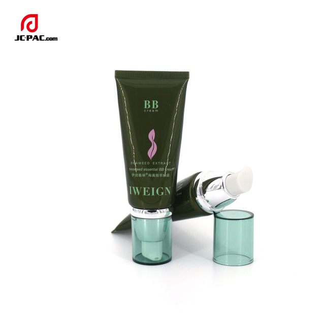 30ml 40ml Cosmetic Foundation Plastic Airless Pump Tube Primer Product Plastic Cosmetic Sunblock Lotion Tube Packaging