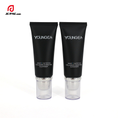 Wholesale Squeeze Airless Pump Tube Cosmetic Plastic Packaging Matte Black PE Tube 50g